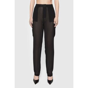 Rebecca Minkoff Presley Sheer Cargo Pants | Black | Size 6